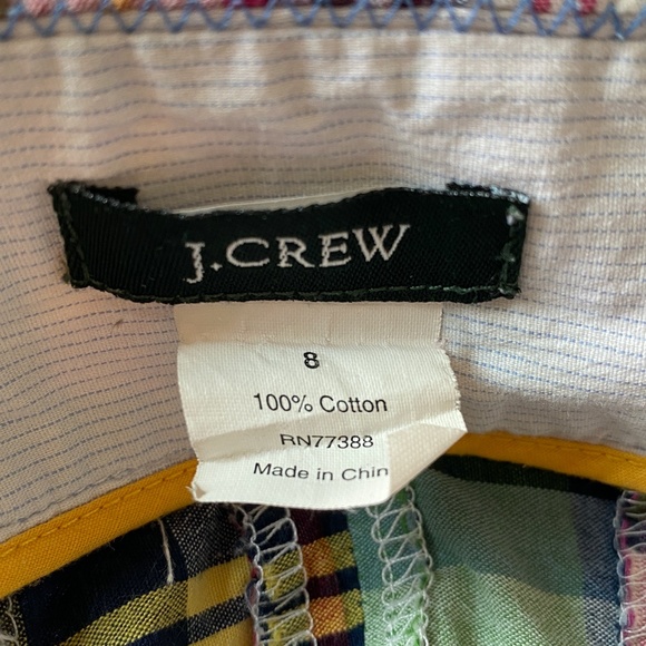 J Crew Womens Skirt Size 8 Madras Plaid Patchwork Mini Skirt Y2K Preppy - Picture 3 of 5